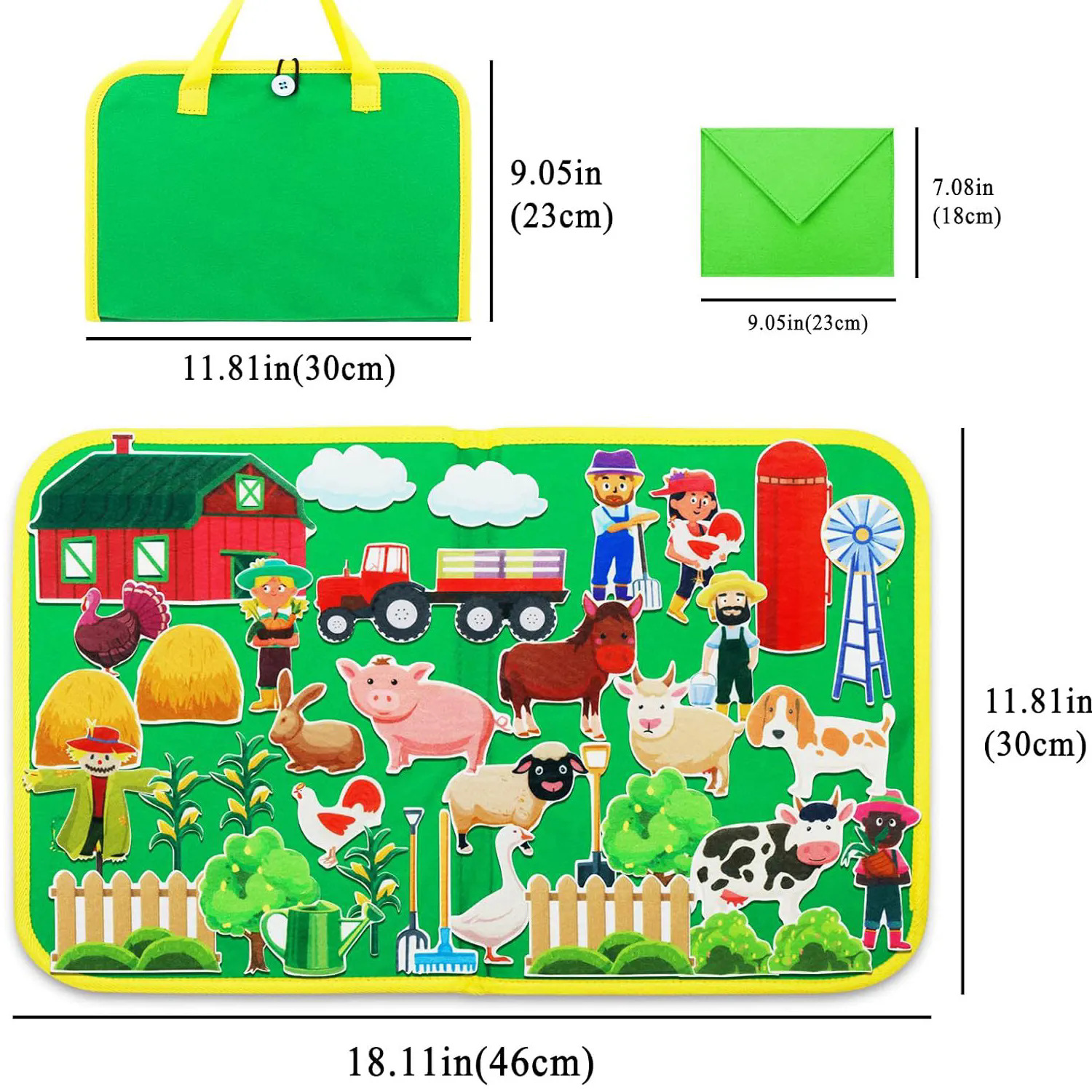Junta de aprendizaje de fieltro portátil para niños Junta de vestir Puzzle Educación temprana Juguetes de fieltro Junta ocupada Junta de educación temprana para niños