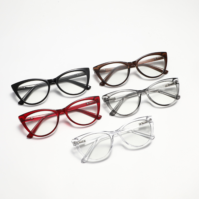 Sensación de luz, cambio de color, anti-luz azul, ojo de gato retro transfronterizo, pierna de resorte, miopía sin maquillaje, gafas de miopía ultraligeras de moda image 4
