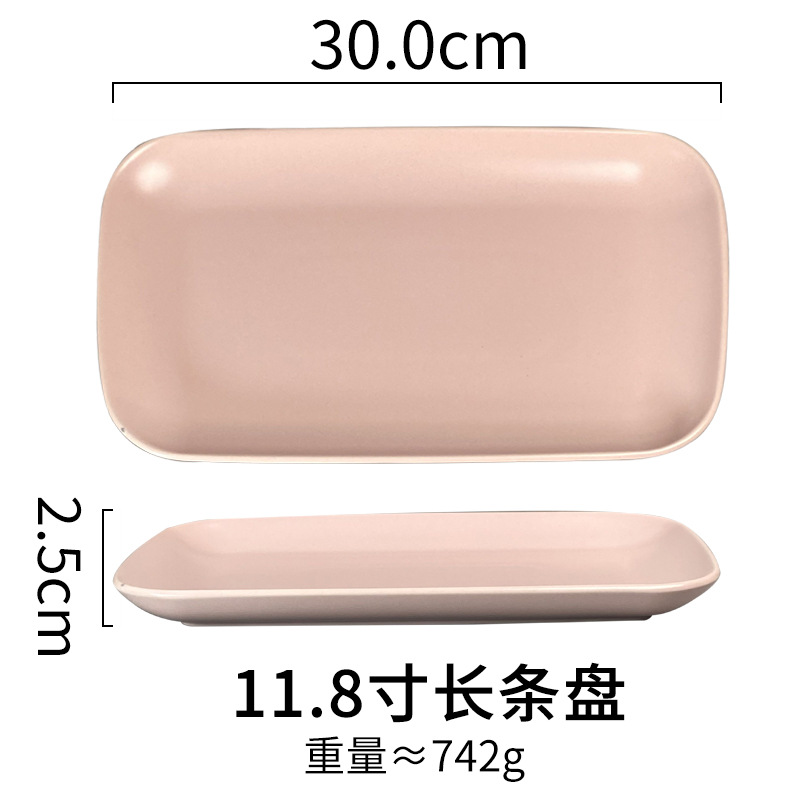 Moda creativa simple vajilla de cerámica traje al por mayor colorido restaurante occidental plato carne taza arroz tazón fideos