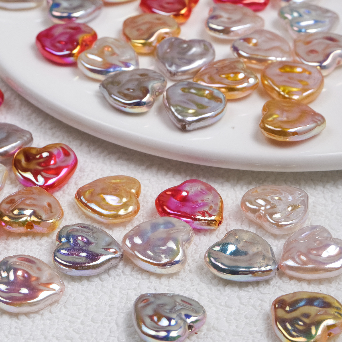 1 Piece 14 * 14mm Arylic Heart Shape Beads display picture 1