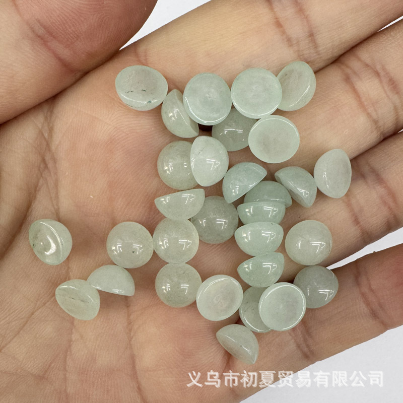 速売通爆金8mm天然石半円形戒面石パッチdiyビーズ部品卸売り