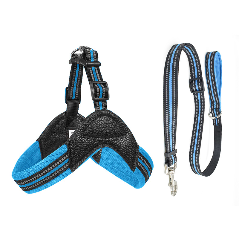 Nueva correa para el pecho para perros transfronteriza, seda reflectante simple, correa para perros domésticos medianos y grandes, al por mayor