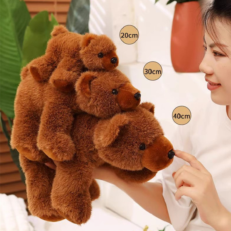 Lindo peluche de oso polar con tres poses, oso de peluche suave, regalo de muñeca para niños, transfronterizo