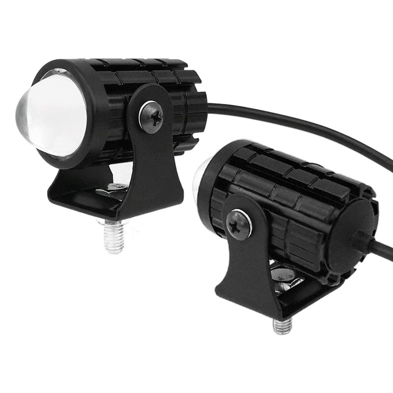 Mini pistola de acero pequeña motocicleta de dos colores focos LED faros faros faros de iluminación bicolor lejana y cercana todo en uno impermeable super
