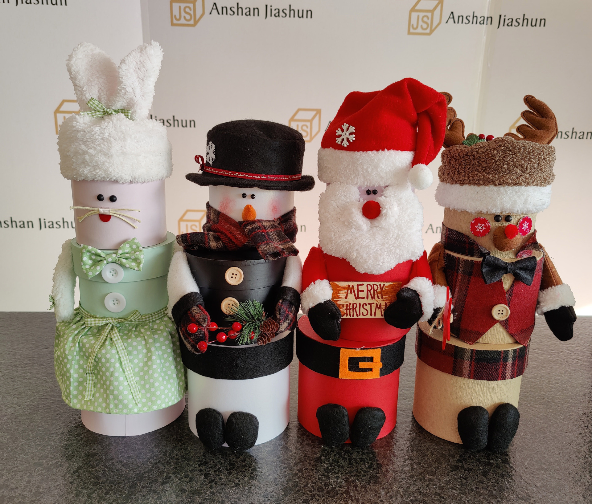 圣诞节、圣诞老人、圣诞雪人、麋鹿套三礼品盒、礼物盒、玩具盒