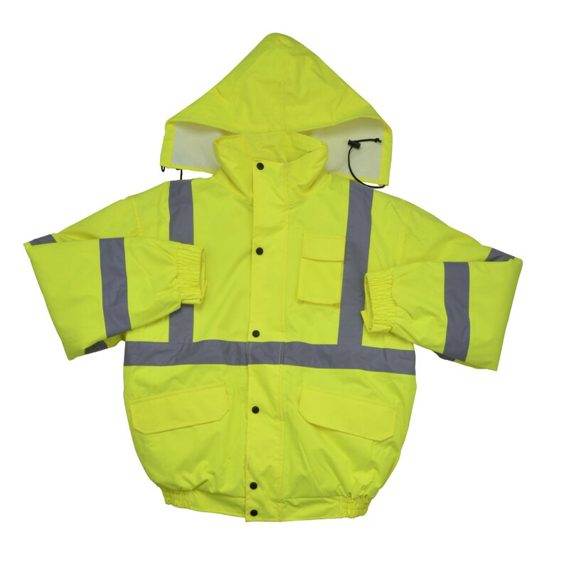 [Cross-Border Supply] Waterproof Reflective Cotton Safety Jacket Winter Cold-Proof Warning Clothing with Polar Fleece Lining