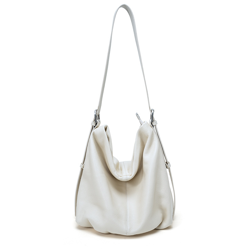 2026 New Arrival Women's Shoulder Bag Genuine Top Grain Cowhide Leather Tote Bag Large Capacity Minimalist Casual European And American Style - Thumbnail 6