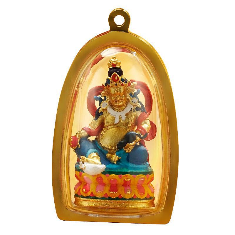 금상 닦아 GABU 상자 펜던트 상속 손으로 그린 삶 4 무장 GUANYIN 녹색 학위 어머니 노란색 신 부의 국가 스타일 THANGKA