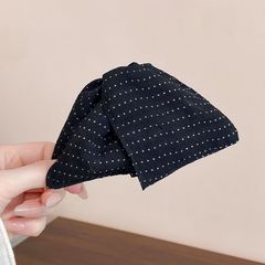 韩式气质波点蝴蝶结抓夹假发辫女温柔半扎假发马尾辫仿真发麻花辫