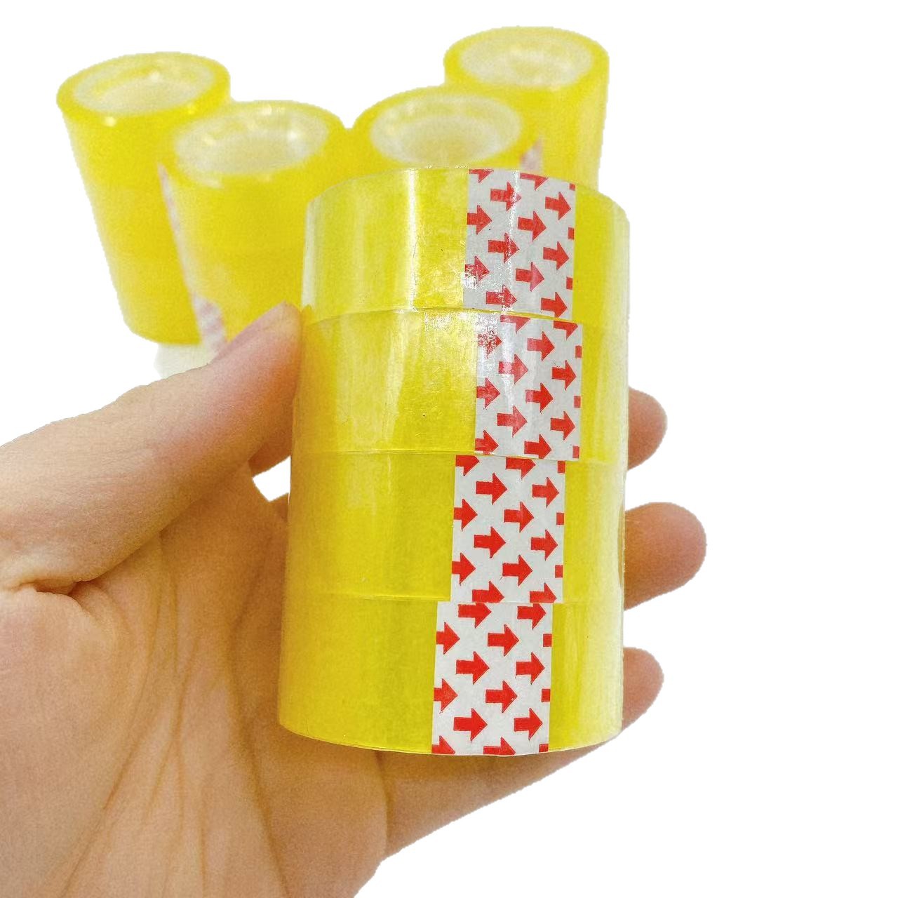 Papelería cinta adhesiva de color transparente pequeña cinta adhesiva estudiantes de oficina floral cinta adhesiva de sellado para suministros de oficina 18mm