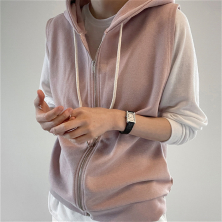 Sleeveless Hooded Sweater Vest Women's 2023 Autumn Korean Style Slimming Vest All-match Waistcoat Vest