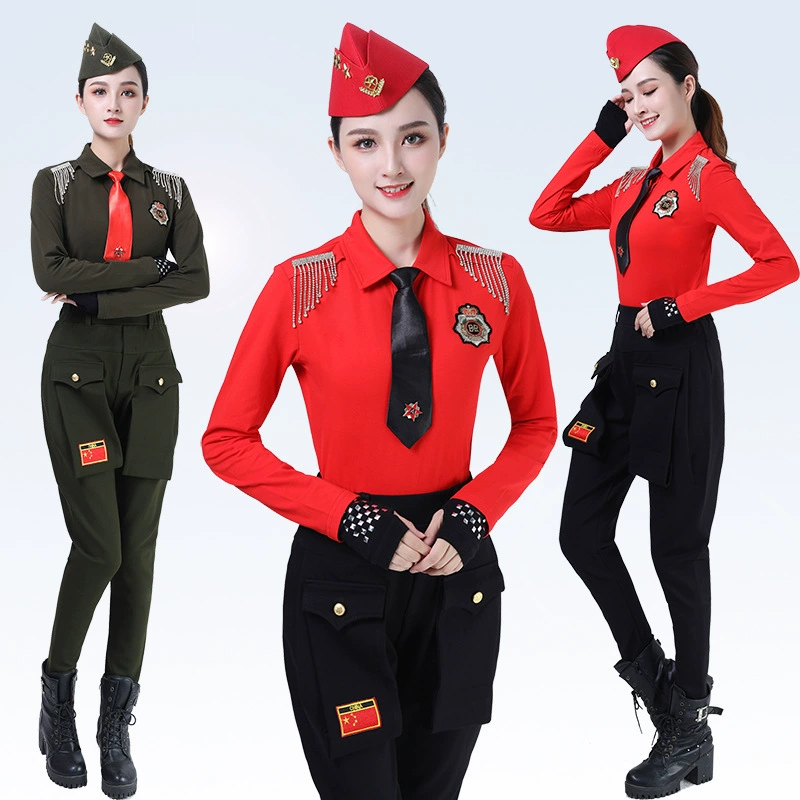 Квадратный танцевальный костюм моряка, погоны с кисточками, одежда, новинка, натуральные товары, весна-осень, приталенный женский хлопок с длинными рукавами