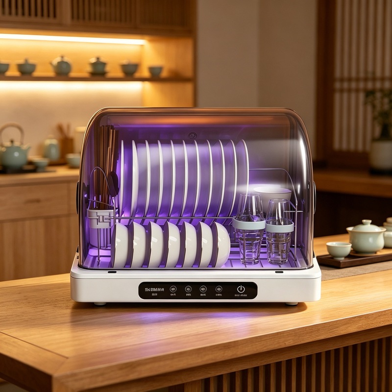 Mini two-star ozone drying cabinet for your desktop, no need to drain, for disinfecting tableware, tea cups, and storing bowls and chopsticks in hotels Mini two-star ozone drying cabinet for your desktop, no need to drain, for disinfecting tableware, tea cups, and storing bowls and chopsticks in hotels
