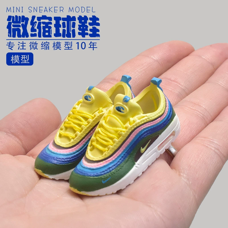 1/6 Mini Sneaker Model Zk5 Bruce Lee Mag Corduroy Shoe Model Desktop Personalized Ornament Aj Keychain