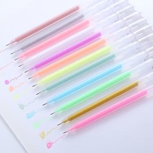 粉彩高光笔粉彩笔学生标记彩色 办公文具闪光笔大容量绘画手帐笔