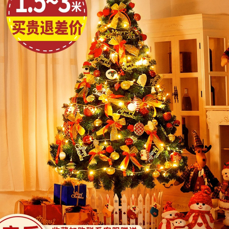 Christmas Tree Living Room Home Package DIY Luminous Large Ornaments 2025 New Style Ins Christmas Decoration