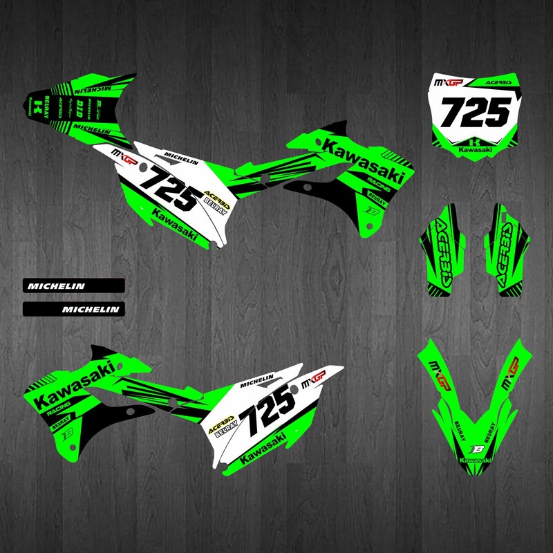 オフロードバイクステッカー カワサキ 22-24 KX85 対応 車用ステッカー フィルム デカール RK|undefined