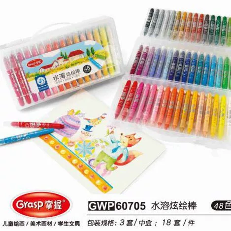 Master Colorful Stick Rotating Oil Pastel Kidsren's Crayon Kindergarten Non-toxic Washable Water-soluble Oil Pastel for the Beginning of School