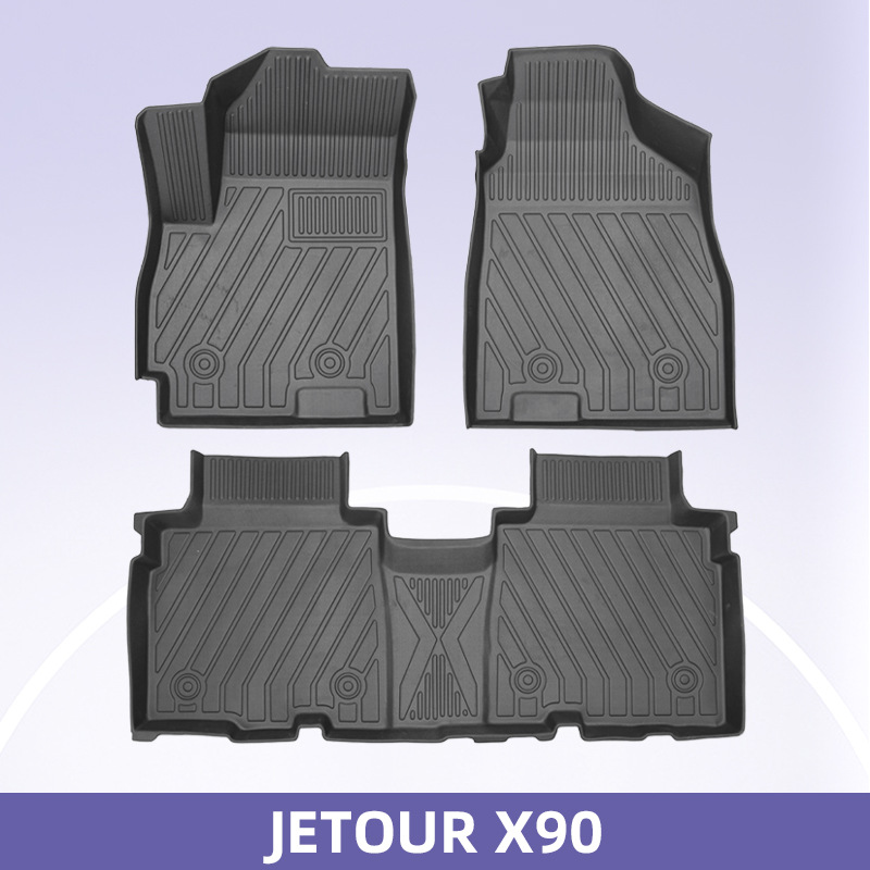 Aplicable a Chery Jitu X90 2021 - 2024 3D todo el tiempo material TPE almohadilla de pie de automóvil alfombra de suelo antisucio