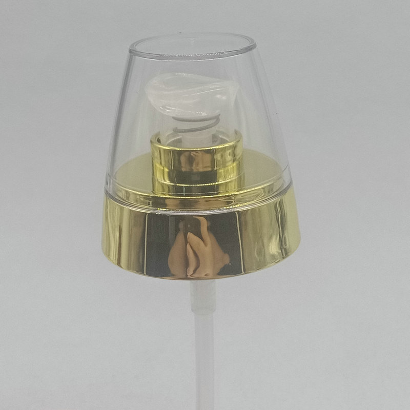 20 Teeth Big Belly Bottle Lotion Pump Snakehead Foundation Essence Emulsion Pressing Head AS Half Cover Electroplated Gold silver Pump Core