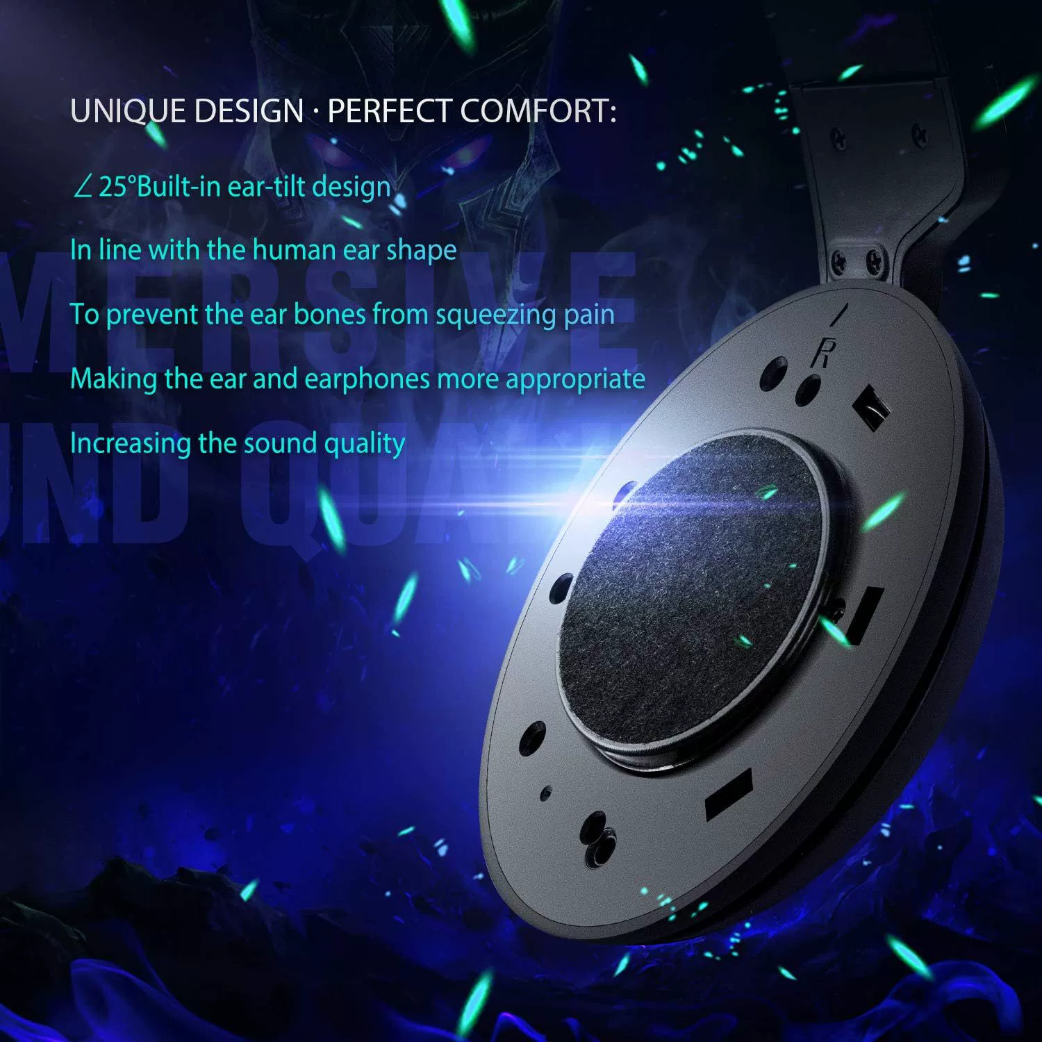 NUBWO N18 наушники для киберспорта, ПК/консоли, RGB, микрофон, кабель USB/3.5 мм, вес 0,52 кг, бренд