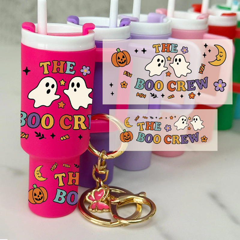 万圣节鬼魂南瓜Stanley史丹利钥匙扣UV水晶贴uv cup wrap sticker