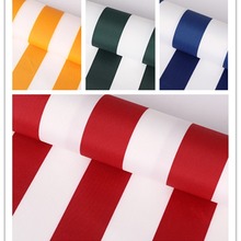 现货600D加厚色织牛津布面料防水防晒遮阳棚雨蓬布红白条伸缩篷布