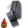 Red label straight double zipper plus velvet [dark gray]