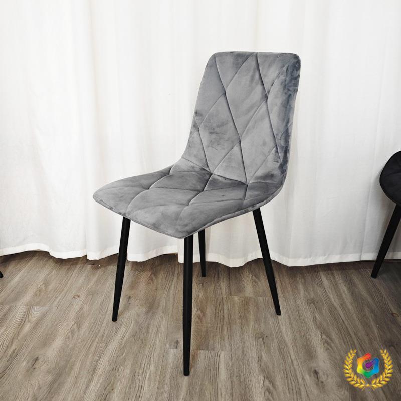 ☺厂家批发家用靠背椅现代简约餐椅轻奢餐厅椅子酒店洽谈椅软包椅