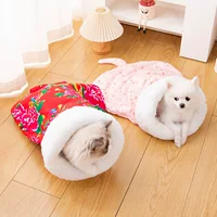 Спальный мешок для кошек, зимний теплый кошачий тоннель на флисовой подкладке, спальное одеяло для собак, кровать для кошек, коврик для кошек, кровать, товары для домашних животных