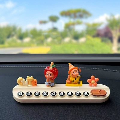 Parking Number Plates, Moving – Nömrəli dayanma kartı - c-apple-angry-star-orange-flower-rice-aromatherapy-number-plate