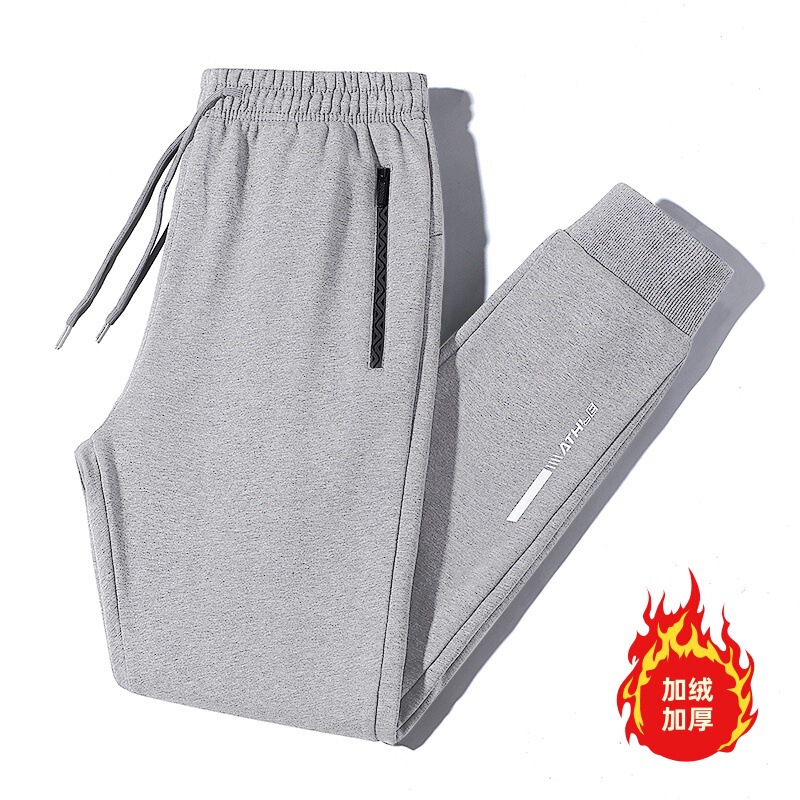 Cross-Border Wholesale Autumn and Winter Men's Casual Fleece-Lined Sports Pants, Popular Jogger Style, Large Size, Loose Straight-Leg Sweatpants Cross-Border Wholesale Autumn and Winter Men's Casual Fleece-Lined Sports Pants, Popular Jogger Style, Large Size, Loose Straight-Leg Sweatpants