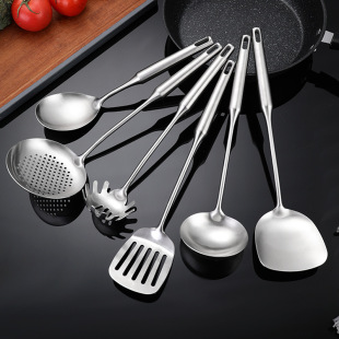 304 stainless steel spatula stir-fry shovel spoon Colander hotel cooking tools household kitchenware six-piece set