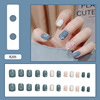 Short nail stickers, square small fake nails for nails for manicure, wholesale, ready-made product