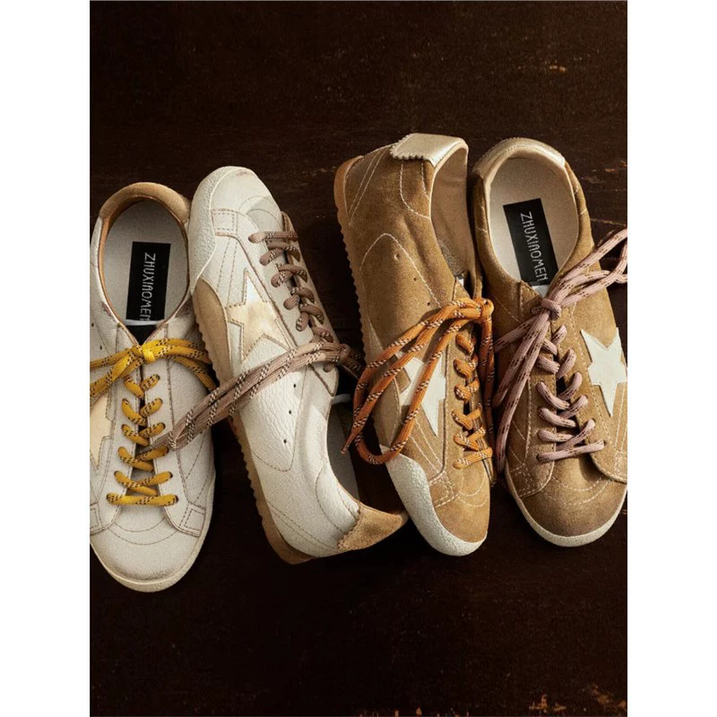 2025 новая модель оптом, разработка потертых ручной работы, увеличивающие рост, грязные туфли, женские новые кроссовки, повседневная обувь