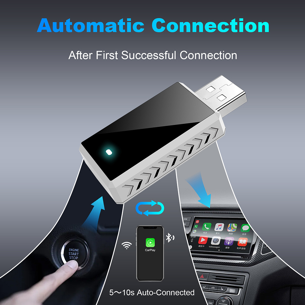 Luruibao Wireless Box 2-in-1 Apple Wireless CarPlay Box Android Auto Cross-Border New Product Adapter