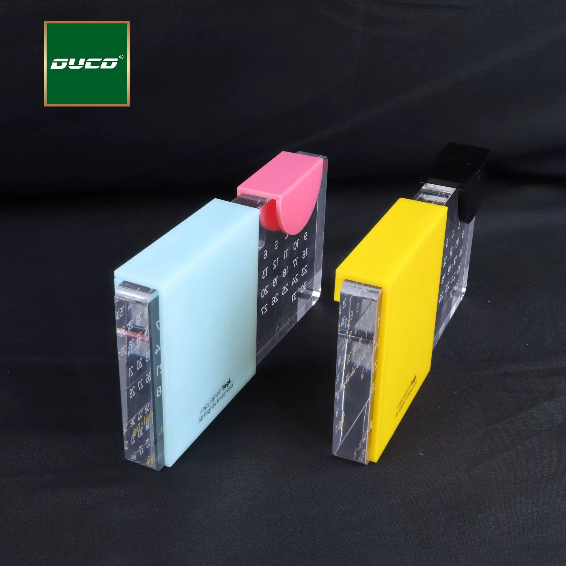 Acrylic desk calendar, stand