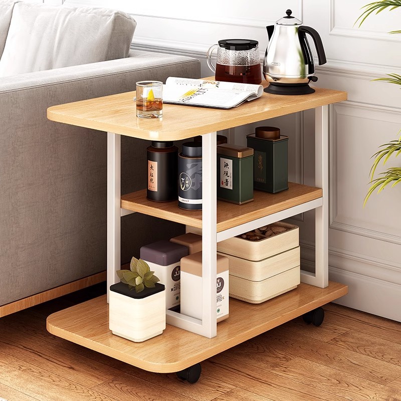 Gabinete lateral de sofá mesa de té móvil mesa de té casera tablero de té pequeño tablero de té sala de estar balcón pequeño tablero lateral