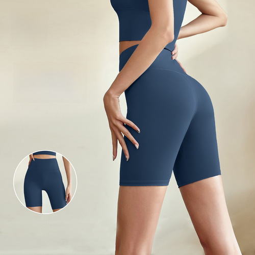 Ju Yi Tang Sports Fitness Shorts Peach Butt Five-Quarter Pants Women's Hip-Lifting High-Waisted Elastic Tight Pants Yoga for Women