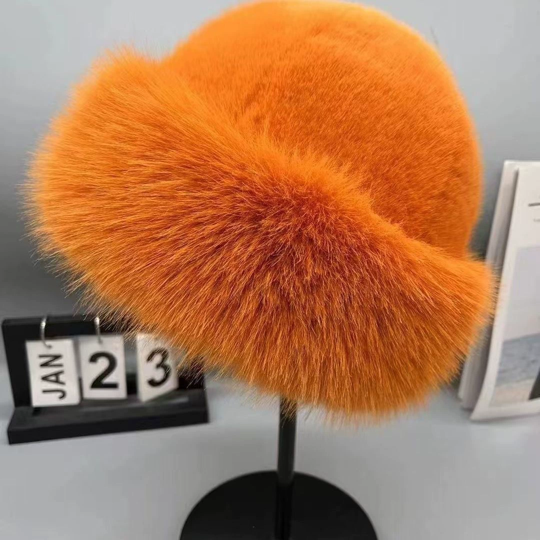 Эксклюзивная трансграничная поставка новых зимних плюшевых шапок из искусственного меха лисы, утепленных и защищающих от холода, а также монгольских шапок из искусственного меха для тепла и защиты.