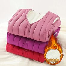 秋冬妈妈装马甲羽绒棉棉背心加绒修身内穿外搭保暖马夹中老年坎肩