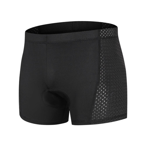 Amazon Men's Cycling Underwear Printed Thick Silicone Seat Pad Breathable High-Elastic Bicycle Shorts