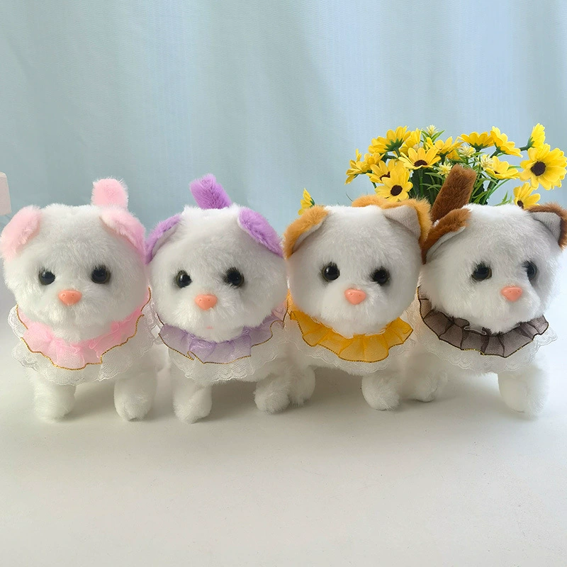 Электрическая плюшевая реалистичная игрушка, котенок, кошка, питомец, подарок на день рождения