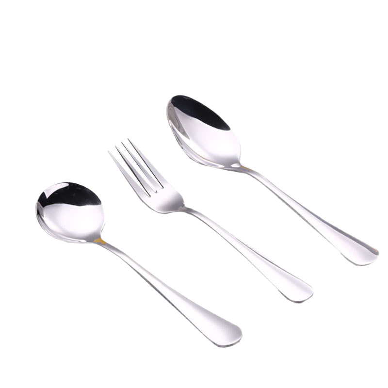 1010 de acero inoxidable vajilla occidental Hotel cuchillo de carne y tenedor occidental postre café cuchara de mezcla cuchara de comer para niños