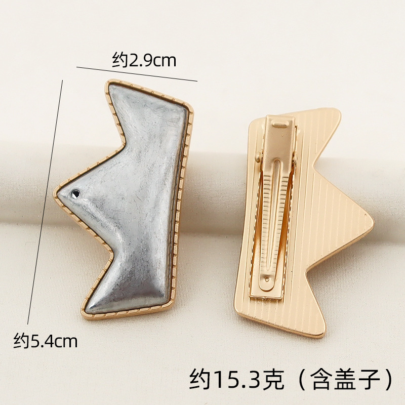 宋锦哑金发夹手工diy 材料包鸭嘴夹发卡发簪发饰低夹底胚配件批发|undefined