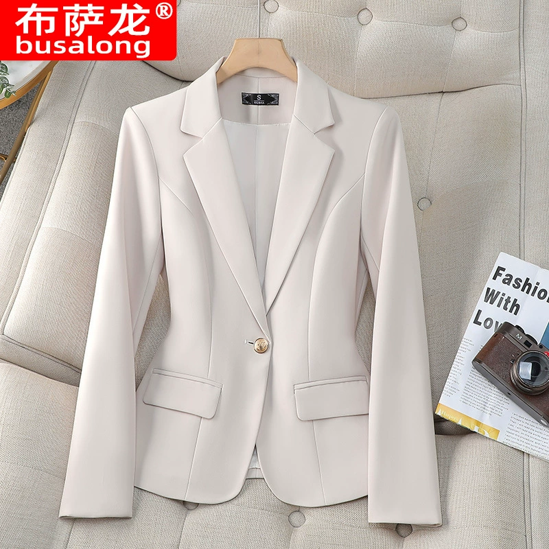 Новый женский деловой пиджак Busalong 2025 года с длинным рукавом, формальная одежда, женская куртка, рабочая одежда 8802