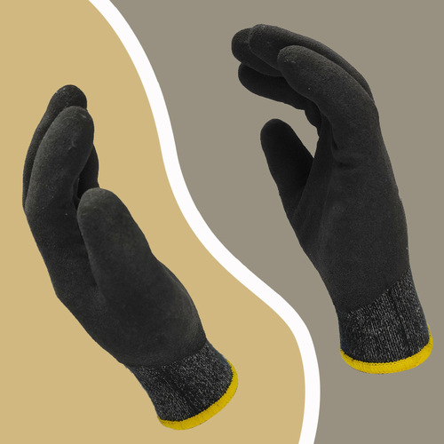 Winter Full Immersion Cut-Resistant Riding Gloves with Waterproof, Oil-Proof, Wear-Resistant, Thickened Design for Cold Weather Riding, Warm and Fleece Lined