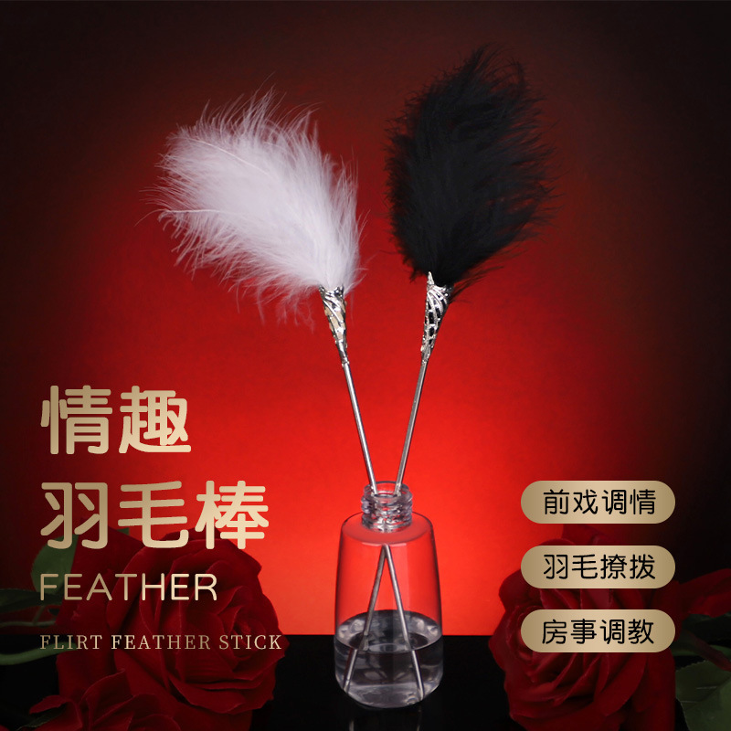 Sexy Teasing Feather Stick, Sm Foreplay Sensitive Stimulation Hairpin Teasing Stick, Intercourse Training Tool, Adult Products
