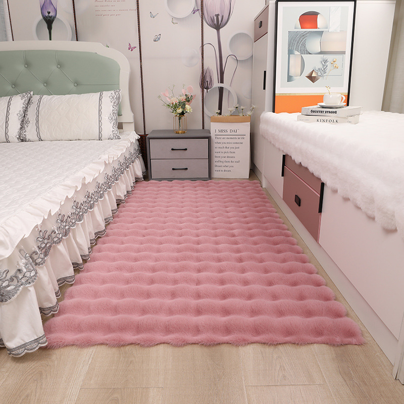 Coffee Table Mat, Other Car Carpet - sakura-pink-bubble-fleece-thickened-and-encrypted-4545cm