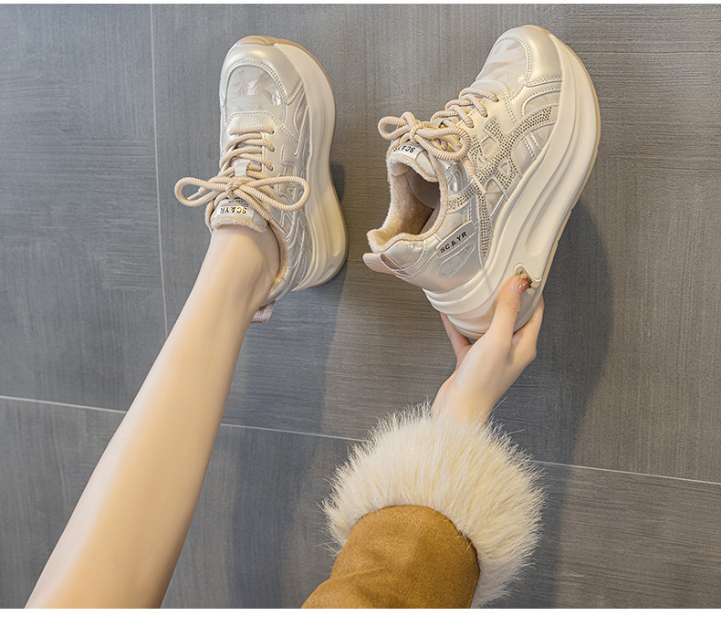 Giày sneaker nữ đế dày phong cách thể thao thời trang — M2997-1 Lông xám, M2997-1 Lông champagne, M2997 Lót đơn champagne, M2997 Lót đơn xám chi tiết 19